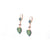 Flower and Heart Dangle Leverback Earrings in "Chamomile" *Custom*