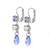 Petite Two Stone Dangle Leverback Earrings in "Romance" *Preorder*