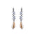 Petite Two Stone Dangle Leverback Earrings in "Cream Pearl" *Custom*