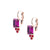 Petite Emerald Cut and Trio Cluster Leverback Earrings in "Hibiscus" *Preorder*