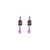 Petite Emerald Cut and Dangle Leverback Earrings in "Wildberry" *Preorder*