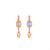 Petite Emerald Cut and Dangle Leverback Earring in "Chai" *Preorder*