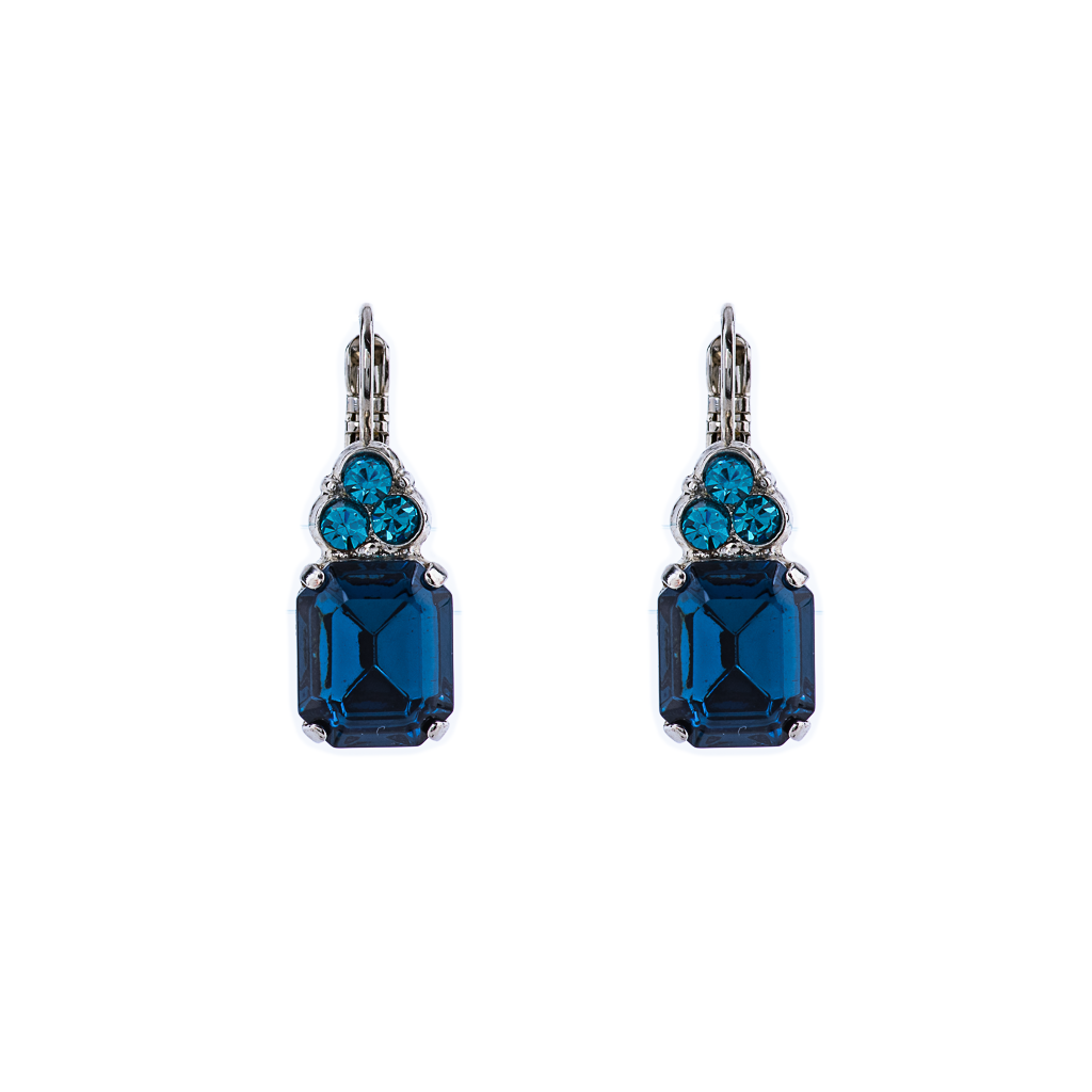 Large Emerald Leverback Earrings with Trio in "Sleepytime" *Preorder*