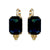 Extra Luxurious Emerald Cut and Bottom Trio Leverback Earrings in "Fairytale" *Custom*