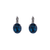 Large Single Stone Oval Leverback Earrings in "Montana Blue" *Preorder*