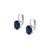 Large Single Stone Oval Leverback Earrings in "Montana Blue" *Custom*