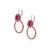 Cluster Circle Leverback Earrings in "Hibiscus" *Custom*