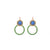 Cluster Circle Leverback Earrings in "Chamomile" *Custom*