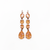 Round and Pear Dangle Leverback Earrings in Sun-Kissed "Peach" *Preorder*