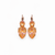 Round and Pear Leverback Earrings in Sun-Kissed "Peach" *Preorder*
