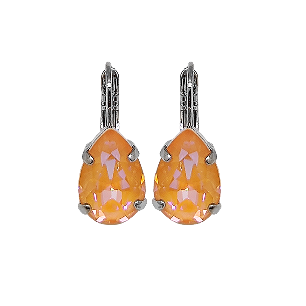 Pear Leverback Earrings in Sun-Kissed "Peach" *Custom*