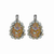 Pear Halo Leverback Earrings in "Peace" *Preorder*