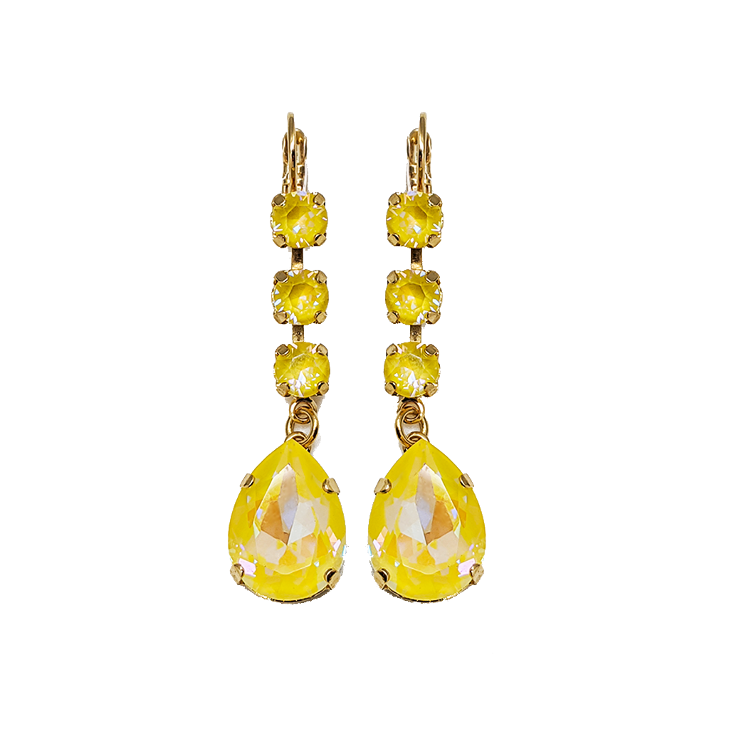 Fun Finds Round and Pear Leverback Earrings in Sun-Kissed "Sunshine" *Preorder*