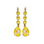 Fun Finds Round and Pear Leverback Earrings in Sun-Kissed "Sunshine" *Custom*