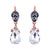 Double Pear Embellished Leverback Earrings in "Ice Queen" *Custom*