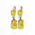 Double Pear Embellished Leverback Earrings in Sun-Kissed "Sunshine" *Custom*