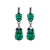 Double Pear Embellished Leverback Earrings in Sun-Kissed "Laguna" *Custom*