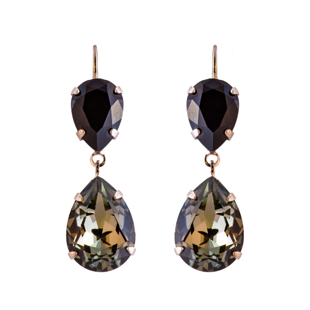 Extra Luxurious Double Pear Leverback Earrings in "Custom" *Preorder*