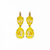 Extra Luxurious Double Pear Leverback Earrings in Sun-Kissed "Sunshine" *Custom*