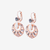 Round Shell Marquise Leverback Earrings in "Earl Grey" *Preorder*