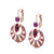 Round Shell Marquise Leverback Earrings in "Hibiscus" *Preorder*