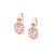 Round Shell Marquise Leverback Earrings in "Chai" *Custom*
