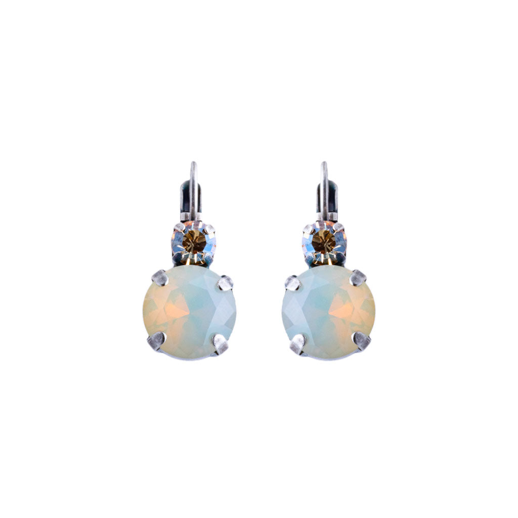 Large Double Stone Leverback Earrings in "Butter Pecan" *Custom*