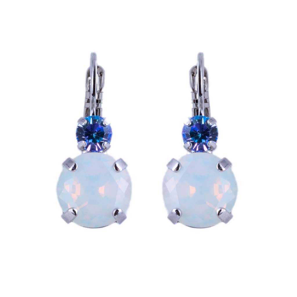 Large Double Stone Leverback Earrings in "Ice Queen" *Preorder*
