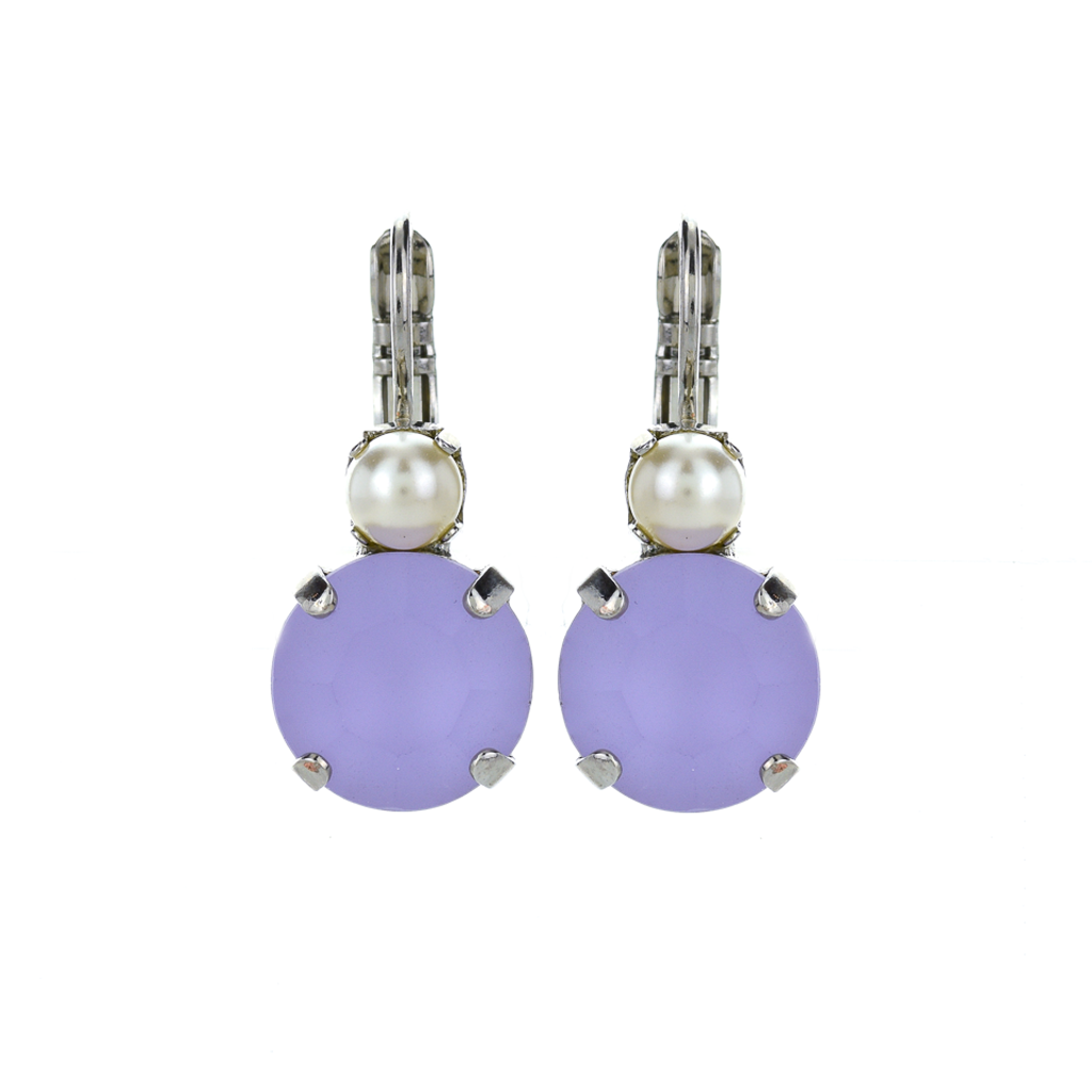 Large Double Stone Leverback Earrings in "Romance" *Preorder*