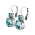 Large Double Stone Leverback Earrings in "Aquamarine" *Custom*