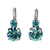Large Double Stone Leverback Earrings in "Aquamarine" *Custom*