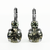 Large Double Stone Leverback Earrings in "Black Diamond" *Custom*
