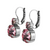 Large Double Stone Leverback Earrings in "Light Rose" *Custom*
