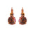 Large Double Stone Leverback Earrings in "Light Peach and Leopard Skin" *Preorder*