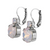 Large Double Stone Leverback Earrings in "Pink Opal" *Custom*