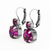 Large Double Stone Leverback Earrings in "Fuchsia" *Custom*