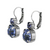 Large Double Stone Leverback Earrings in "Tanzanite" *Custom*