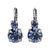 Large Double Stone Leverback Earrings in "Tanzanite" *Custom*