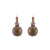Large Double Stone Mineral Leverback Earrings in "Butter Pecan" *Custom*