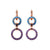 Double Open Circle Leverback Earrings in "Blue Moon" *Preorder*