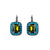 Emerald Cut Halo Leverback Earrings in "Pistachio" *Preorder*
