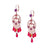 Boho Chandelier Leverback Earrings in "Hibiscus" *Custom*