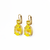 Double Round and Pear Leverback Earrings in Sun-Kissed "Sunshine" *Custom*