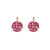 Large Spiral Leverback Earrings in "Hibiscus" *Custom*