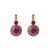 Double Round Cluster Leverback Earrings in "Hibiscus" *Custom*