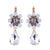 Extra Luxurious Cluster and Pear Dangle Leverback Earrings in "Ice Queen" *Custom*