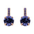 Lovable Embellished Single Stone Leverback Earrings in "Tanzanite" *Custom*