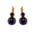 Lovable Double Stone Leverback Earrings "Amethyst and Amethyst Quartz" *Custom*