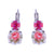 Lovable Double Stone Leverback Earrings "Sun-Kissed Blush & Painted Flower" *Preorder*
