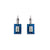 Rectangle Pavé Leverback Earrings in "Blue Moon" *Preorder*